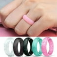 thumbnail image 2 of EOEMY 5.7mm Silicone Rings Women Wedding Rubber Bands Hypoallergenic Finger Ring Gifts-Transparent Blue-9, 2 of 9