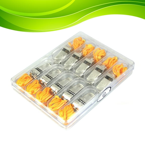 WHAMVOX  10 Pcs Sports Whistle High-frequency Red and Yellow