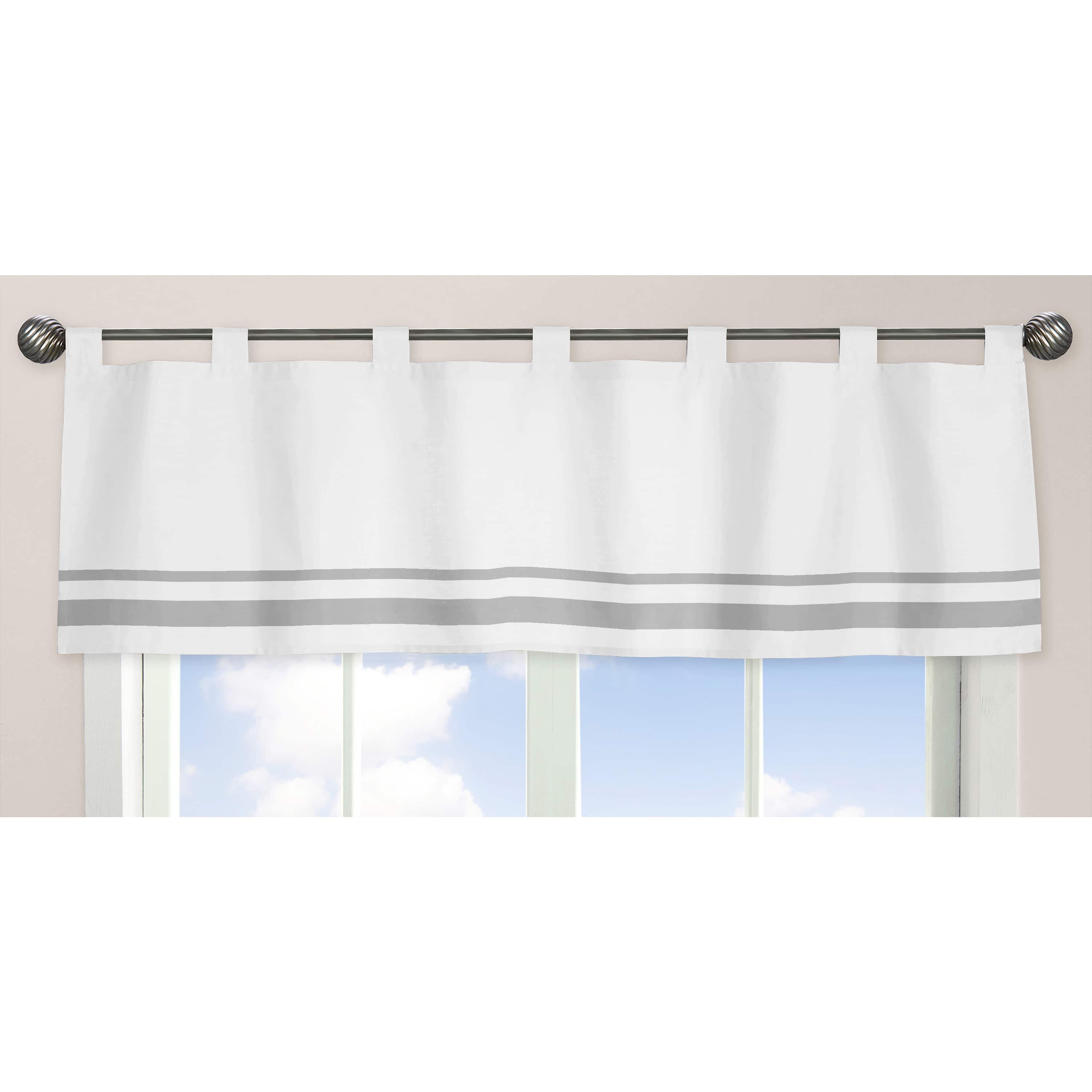 58 x 14 Tan//White DRVL14TW12 Darcy Window Curtain Valance Achim Home Furnishings