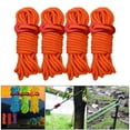 thumbnail image 3 of S SERENABLE 4pcs Reflective Guyline Tent Gazebo Rope Cord Fastener Tensioner Outdoor Camping Orange, 3 of 9