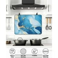 thumbnail image 5 of Stove Top Covers for Electric Stove 36x21 Inches, Blue Marble Heat Insulation Fireproof Glass Cooktop Protector, Modern Ink Painting Abstract Art Multipurpose Countertop Stovetop Cover for Kitchen, 5 of 8