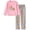 Pink Sleeping Corgi, variant on Aideaone Girls Christmas Fleece Pajamas Set Kids Soft Flannel Winter Pjs 2 Piece Size 7-14