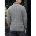 thumbnail image 4 of Fexilor Men's Turtleneck Sweater Pullover Stylish Shawl Collar Knit Top for Regular Fit, 4 of 6