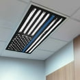 thumbnail image 2 of 3 Pack Magnetic Fluorescent Light Covers, 2x4 Ft,American Flag Black Flag Pentagram Vintage Stripes Magnetic Light Covers for Ceiling Lights Classroom Office Home Decor, 2 of 9