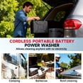thumbnail image 6 of AMYAD 21V Cordless Pressure Washer, Portable Car Power Cleaner w/2 Batteries, 6-in-1 Nozzle, Electric Washer for Home, Floor, Outdoor, 6 of 10