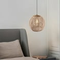 thumbnail image 4 of Pendant Lamp Shade Boho Paper Rope Rtan Woven Wicker for Dining, 4 of 8