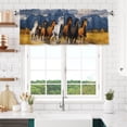 Flop Panel Horse Curtain Valance for Windows Rod Pocket Valance Window Treatments ...