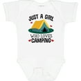 thumbnail image 3 of Inktastic Just a Girl Who Loves Camping Girls Baby Bodysuit, 3 of 5