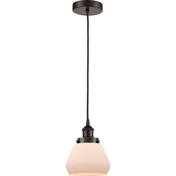 616-1PH-OB-G171 Innovations Lighting Fulton - 1 Light Mini Pendant In Industrial Style-10 Inches Tall and 7 Inches Wide-Oil Rubbed Bronze Finish-Matte