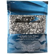 Rust Bullet - Color Flakes - Paint Aggregate Enhances Aesthetic - 1 LB Bag - Black Marble