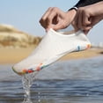 thumbnail image 3 of lnmuld Men Women Water Shoes Aqua Socks with Colorful Sole for Beach Pool Surf Color:White,Size:44, 3 of 8