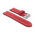 thumbnail image 3 of 22mm Racer, White Stitching, Leather Watch Strap Band, Stainless Steel Buckle, 3 of 7