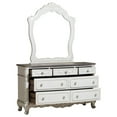 thumbnail image 5 of Miekor Furniture Victorian Style Antique White and Oak Finish Dresser with 7-Drawer Storage 1pc Carving Design Classic Traditional Bedroom Furniture MK8044, 5 of 7