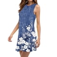 thumbnail image 4 of Uaswgudfs Women's Sleeveless A-Line Flowy Tank Dress - Casual Summer Sundress with Floral Accents for Social Occasions Blue L, 4 of 9
