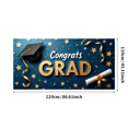 thumbnail image 1 of Graduation Congrats Grad Banner Backdrop Party Decoration Photo Booth Props Celebration Background Event Supplies Stars Ribbons School Ceremony Decor, 1 of 4