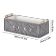 thumbnail image 3 of Macrame Storage Basket, Boho Decor Box, Handmade Woven Decorative Countertop Toilet Tank Shelf Cabinet Organizer for Bedroom Livingroom Home (1PC, Gray), 3 of 8