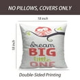 thumbnail image 2 of LALILO Throw Pillow Covers Sleeping Baby Owl Art With Dream Big Cushion Cover 18" x 18", 2 Pack, 2 of 6