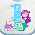 thumbnail image 4 of Inktastic First Birthday Mermaid Girls Baby Bib, 4 of 4