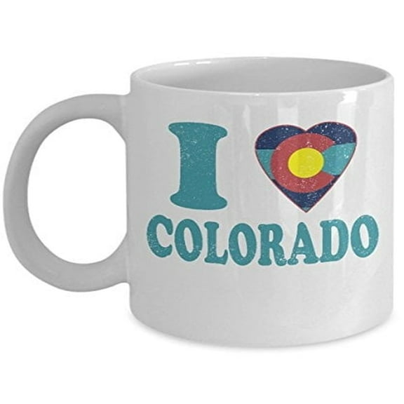 Colorado Souvenir Mug - I Heart - Patriotic Gift Ideas - 11 oz Ceramic Coffee Cup