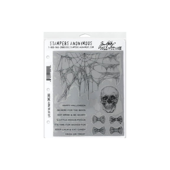 Tim Holtz Cling Stamps 7"X8.5"-Life Of The Party