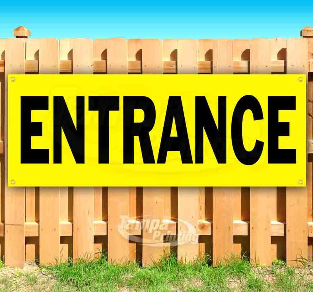 Entrance 13 oz Vinyl Banner With Metal Grommets - Walmart.com