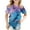 P-Blue, variant on LRen Girl T-Shirts Size 7-8 Short Sleeve Cute Tie Dye Print Back To School Shirts Comfortable Cotton Tops Kids Classroom Clothes
