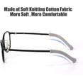 thumbnail image 4 of NOGIS Soft Knitting Cotton Fabric Eyeglasses Temple Tips Sleeve Retainer, Eyeglasses Ear Cushion, Anti-Slip Elastic Comfort Glasses Ear Cushions, Eyeglasses Ear Grips for Glassses (2pairs Grey), 4 of 7