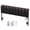 Black, variant on Pinmoco Queen Size Upholstered Headboard with Storage Shelf, Type-C and USB Charging Station, Modern Beige Striped Velvet, Aurora LED Lights, Bed Headboard Only