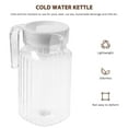 thumbnail image 3 of Small Plastic Carafe with Lid and Spout, 600ml Small Clear Water Jug for Hot/Cold Water, Iced Tea Pitcher for Coffee, Mini Juice and Homemade Beverage Carafe, 20 oz, 1 Pcs, 6.30x3.35", 3 of 6
