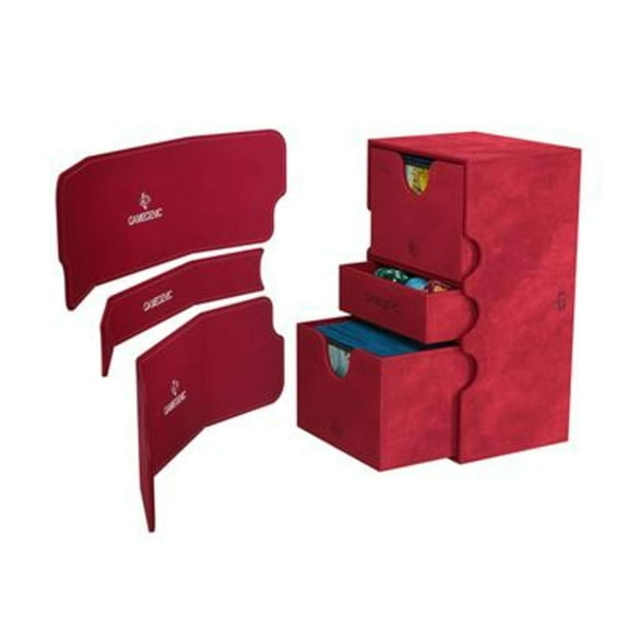 Game Genic Stronghold 200  XL Red 3 Drawer Deck Box