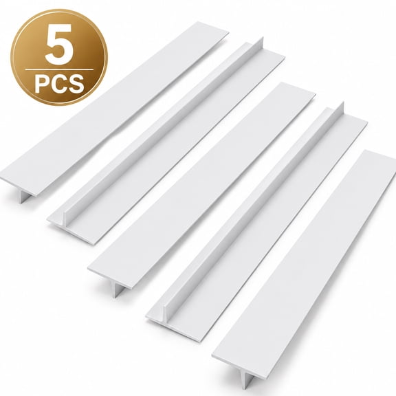 Wuscimy Silicone Stove Gap Covers, Heat Resistant Non-Slip Gap Fillers Between Stove and Counter, Easy to Clean, White, 21in, 5 pack