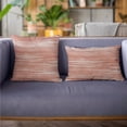 thumbnail image 3 of Plutus Brands Red, Beige Plutus Shower Stripe Luxury Throw Pillow 24 in x 24in, Double Sided 24" x 24", 3 of 9