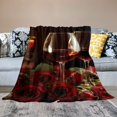 thumbnail image 2 of Shiartex Roses Candles Throw Blanket Bedding Cozy Lightweight for Couch Sofa Bed Adults All Seasons Hand Feel 40x50in, 2 of 6
