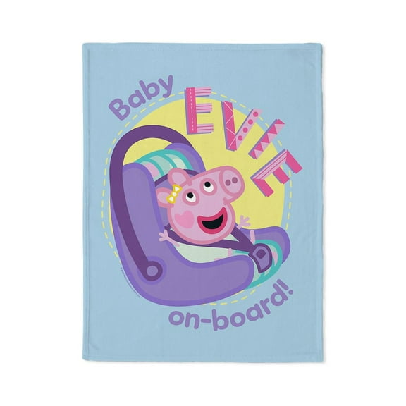 CafePress - Peppa Pig: Baby On Board! - Soft Fleece Throw Stadium Blanket, 30"x40"