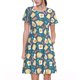 thumbnail image 1 of Disketp Eggs Toast Bacon And Arugula para Vestido de Manga Corta para Mujeres, Vestidos de Verano para Mujeres, Casual y Holgado para la Playa, 1 of 6