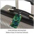 thumbnail image 3 of Square 2Pack PU Leather Hibiscus Flowers Cruise Luggage Tag with Privacy Cover and Name ID Tag for Travel Handbags Backpacks Luggage Tags, 3 of 6