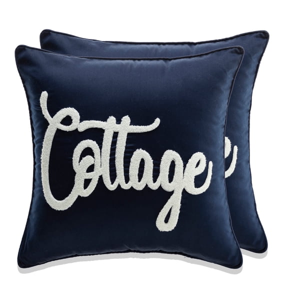 Cottage Icons throw pillow - set of 2