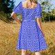 thumbnail image 3 of Vestido de manga corta con patrón de llave griega vestidos de verano para mujer vestido de verano para mujer 2025, 3 of 6