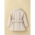 thumbnail image 3 of ZAXARRA Kids Girl Jackets Solid Color Long Sleeves Button Closure Coat, 3 of 9