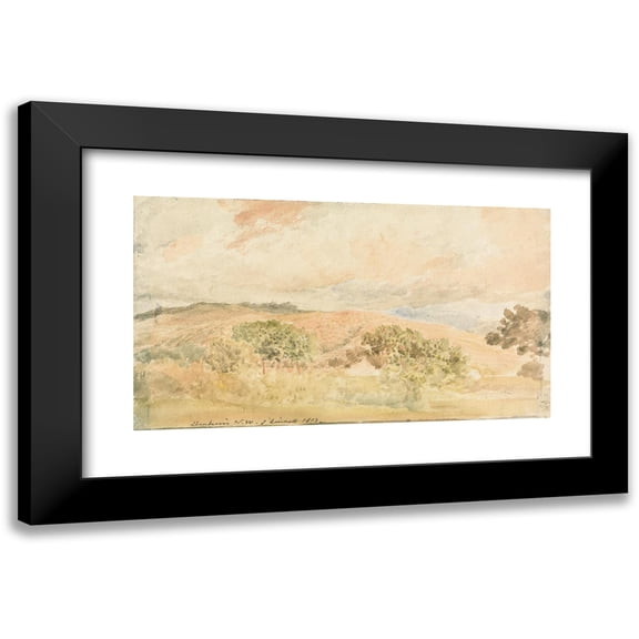 John Linnell 14x10 Black Modern Framed Museum Art Print Titled - Llanberis, North Wales (1813)