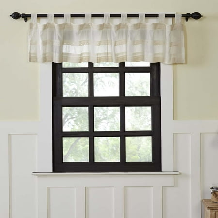 Creme White Farmhouse Kitchen Curtains Quinn Tab Top Cotton Lace Creme White Farmhouse Kitchen Curtains Quinn Tab Top Cotton Lace Sheer Solid Color 16x72 Valance
