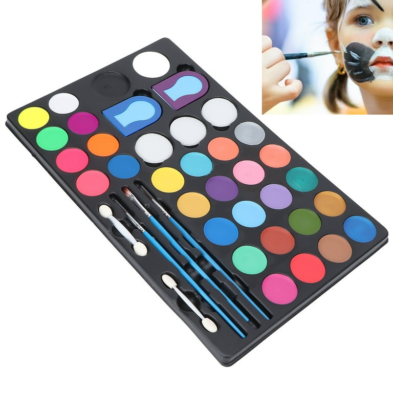 Fugacal Cosplay Makeup Paint,Face Body Paint 30 Colors Makeup Painting Kit  for Cosplay Costumes Parties Festivals,Face Paint Plate 