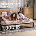 thumbnail image 5 of Bonsoir Metal Full Size Platform Bed Frame with Wood Headboard/Footboard, 5 of 9