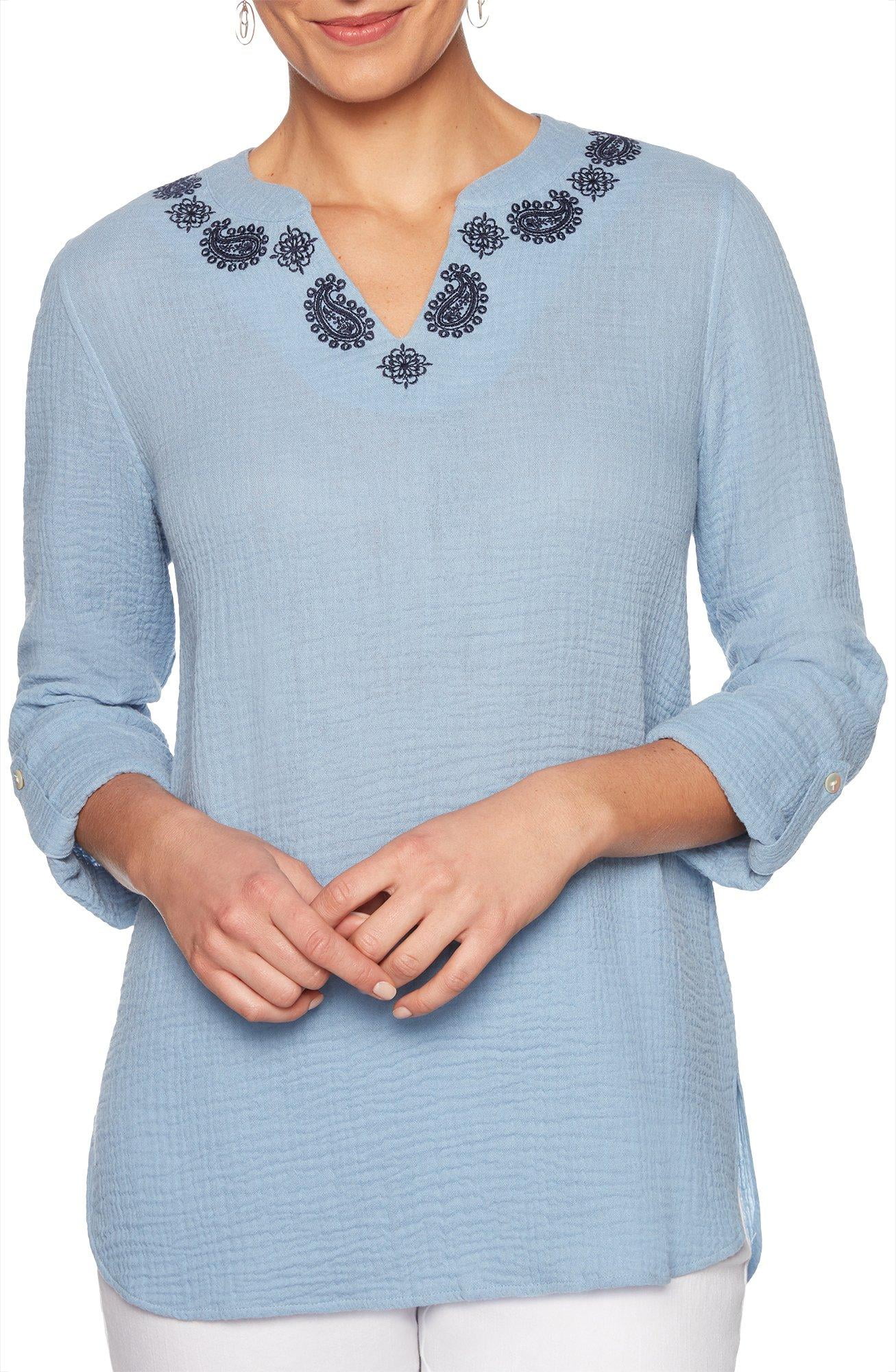 Ruby Road Favorites Ruby Road Favorites Plus Paisley Embroidered