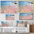 thumbnail image 4 of Designart "Sandy Beach in Pink Hues I" Landscapes Floater Framed Wall Art Living Room, 4 of 7