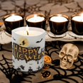 thumbnail image 4 of ornament decor,Halloween Decoration Candle Pumpkin Pattern Candle Table Top Decoration Light,White, 4 of 6