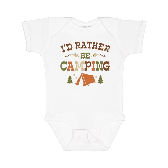 Inktastic Rather Be Camping T1 Boys or Girls Baby Bodysuit