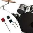 thumbnail image 1 of Batidor de Pedal de tambor, cabezal batidor de fieltro profesional, mazo de Pedal de bombo para bombo, pieza de repuesto de instrumento musical 3 cabezales batidores, 1 of 8