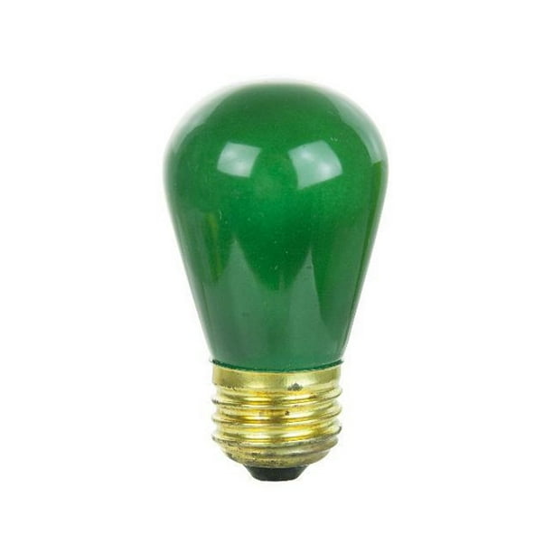 4PK SUNLITE 11w S14 Ceramic Green Bulb 120v Medium Base lamp