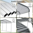 thumbnail image 6 of Acekid 12x20'Outdoor Carport, Heavy-Duty Metal Carport,Metal Carport with Galvanized Steel Roof and Frame,Upgraded Extra Large Metal Garage for Pickup,Car,Boatand Tractors,Trucks, 6 of 6